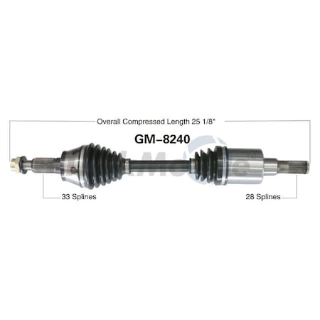 Surtrack Axle Cv Axle Shaft, Gm-8240 GM-8240